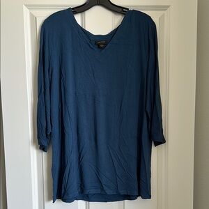 J. Jill Blue 3/4 Sleeve Oversized Tunic
